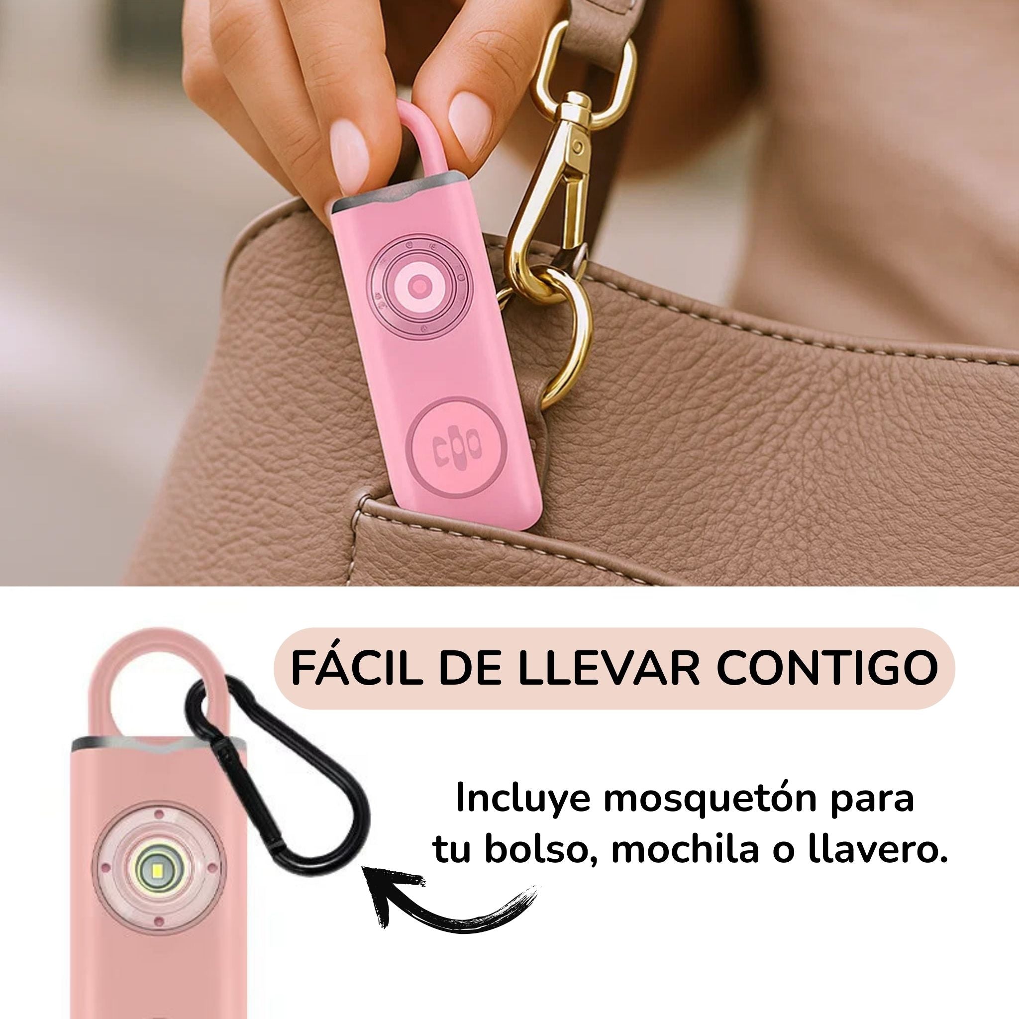 Alarma personal ligera y efectiva 130 dB